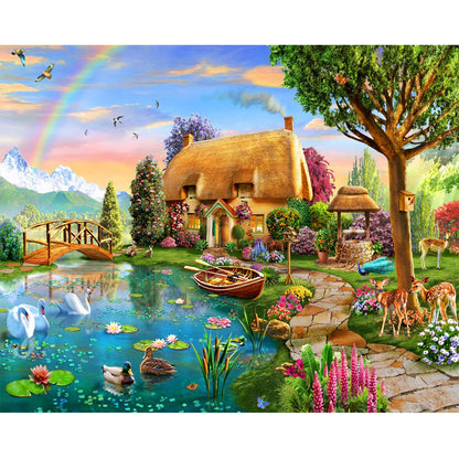 Country House Farmhouse Daily - Full Round Drill Diamond Painting 50*40CM