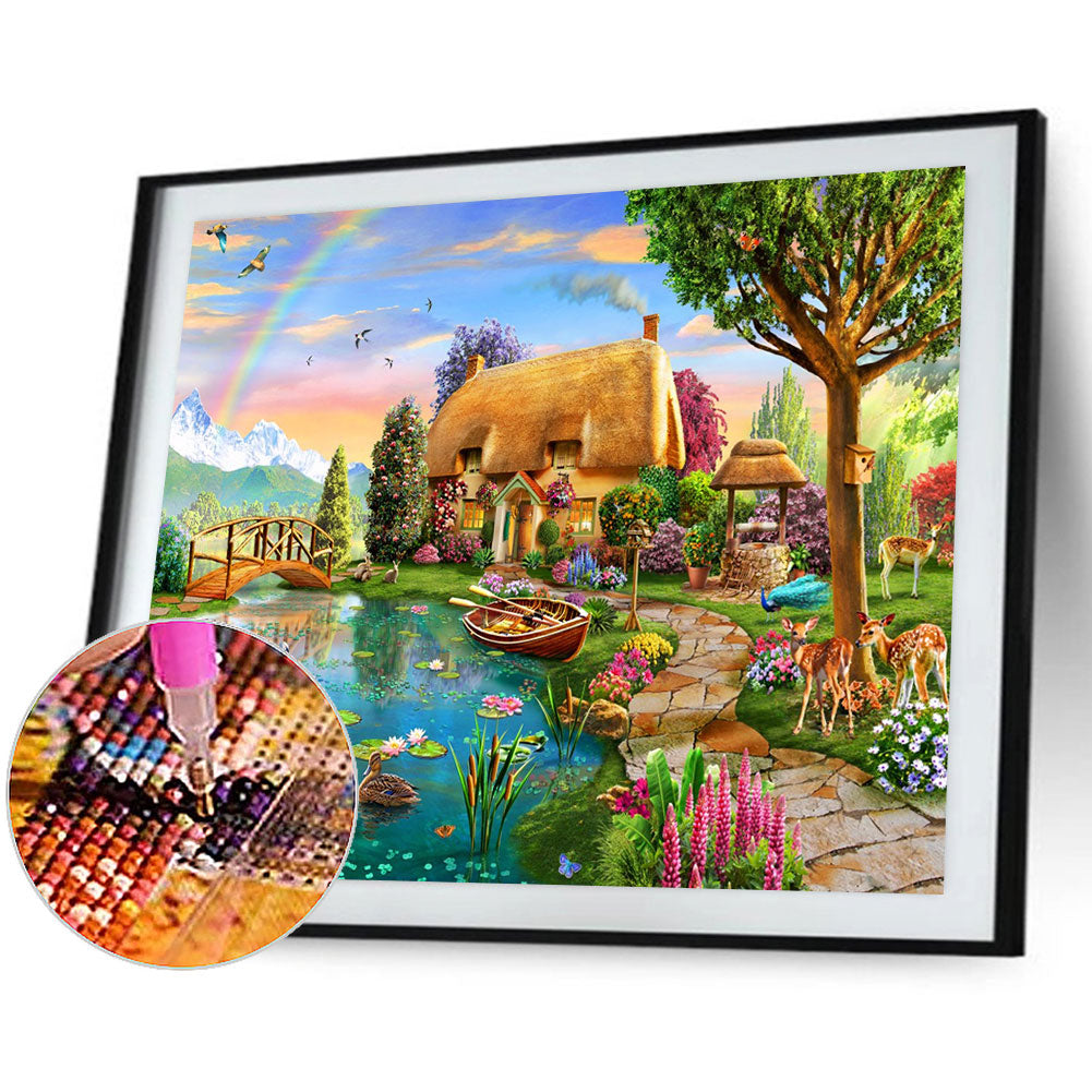 Country House Farmhouse Daily - Full Round Drill Diamond Painting 50*40CM