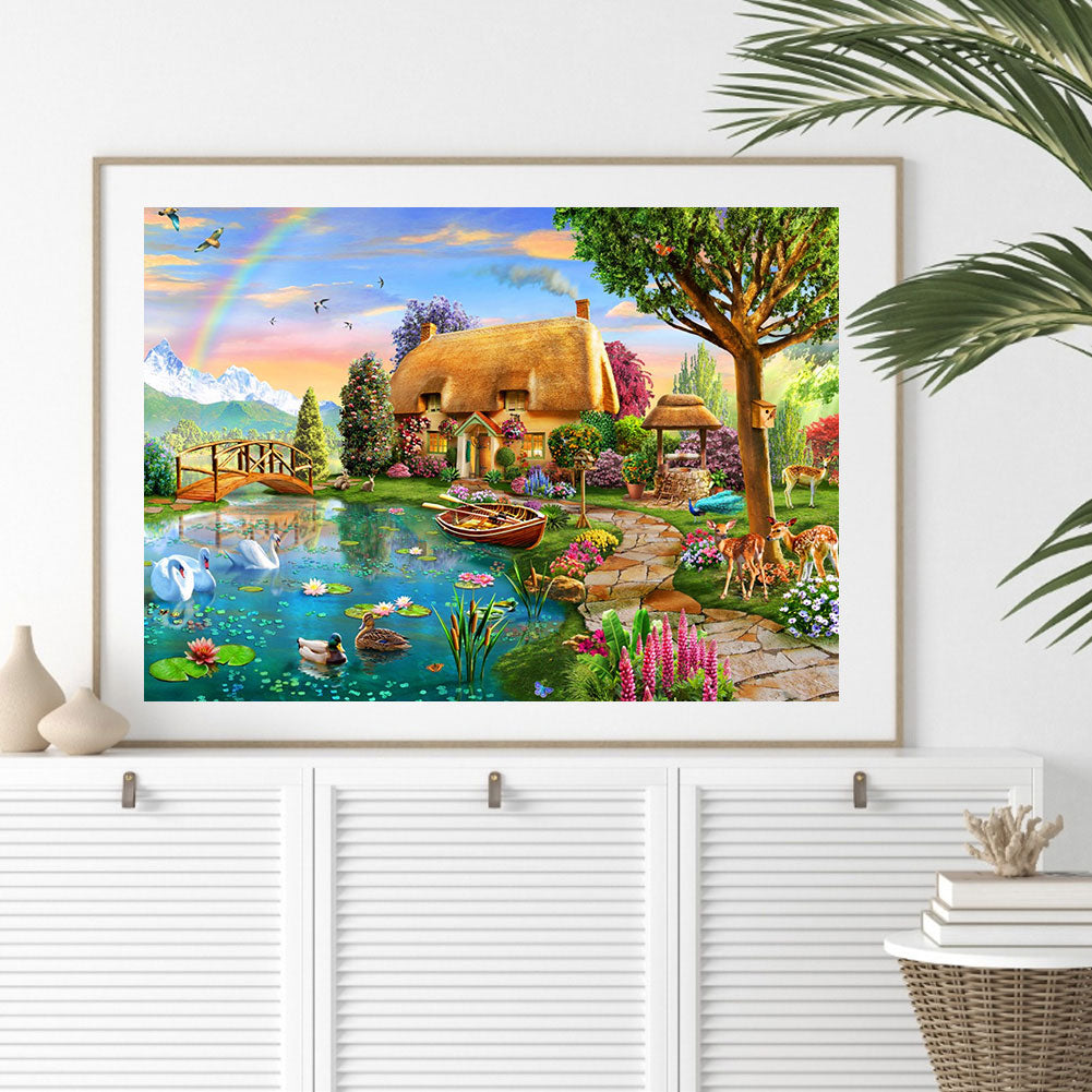 Country House Farmhouse Daily - Full Round Drill Diamond Painting 50*40CM