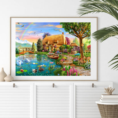 Country House Farmhouse Daily - Full Round Drill Diamond Painting 50*40CM