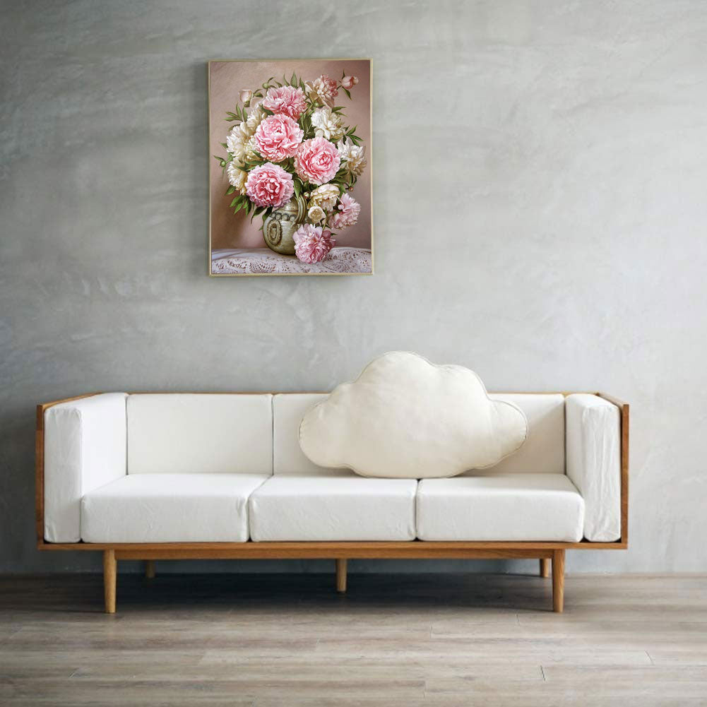 Flower Peony - Full Round Drill Diamond Painting 50*60CM