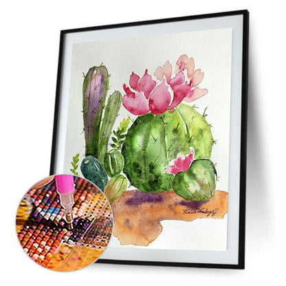 Cactus - Full Round Drill Diamond Painting 30*40CM