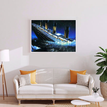 British Passenger Liner Titanic Sinks - Full Round Drill Diamond Painting 50*40CM