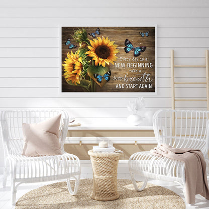 Sunflower Butterfly - Full Square Drill Diamond Painting 60*50CM