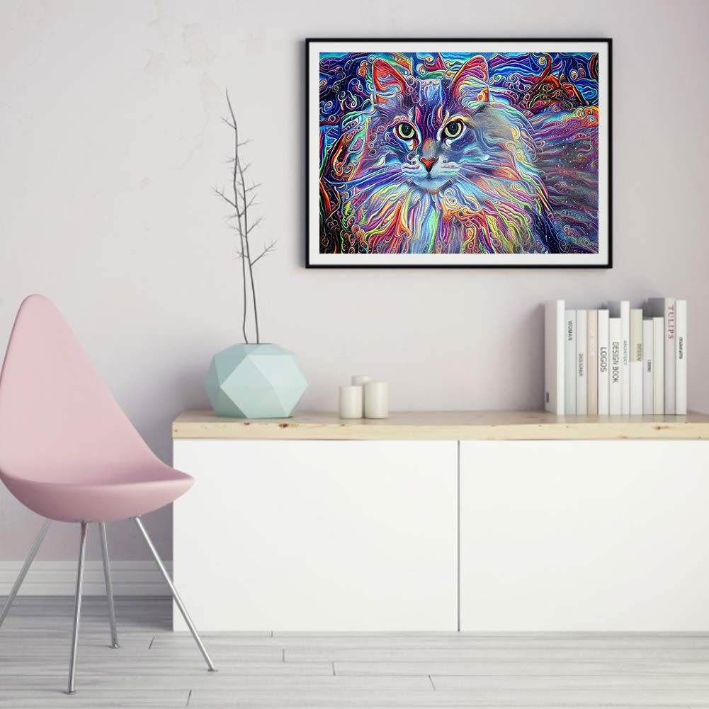 Artist Persian Cat - Full Square Drill Diamond Painting 60*50CM