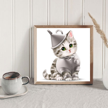 Harai Kamei Kitten - Full Round Drill Diamond Painting 30*30CM