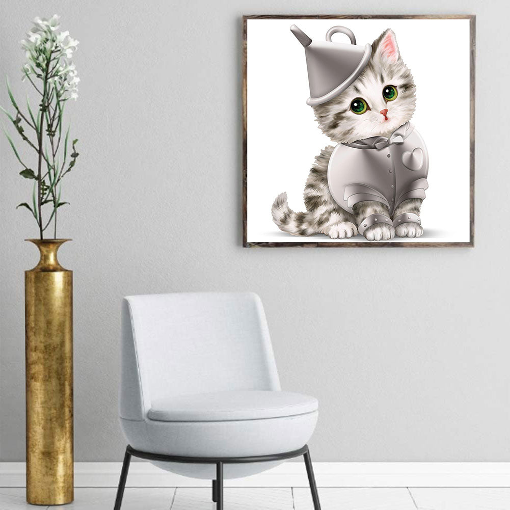 Harai Kamei Kitten - Full Round Drill Diamond Painting 30*30CM