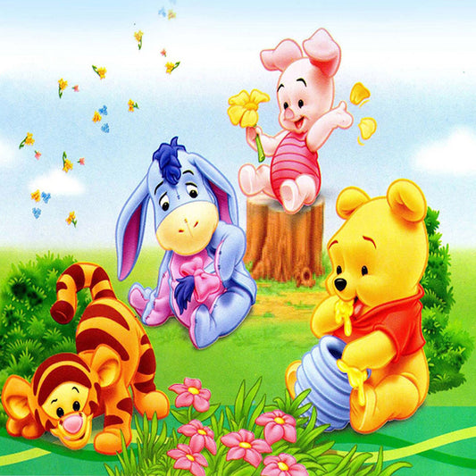 Winnie The Pooh And Tigger - Full Round Drill Diamond Painting 40*40CM