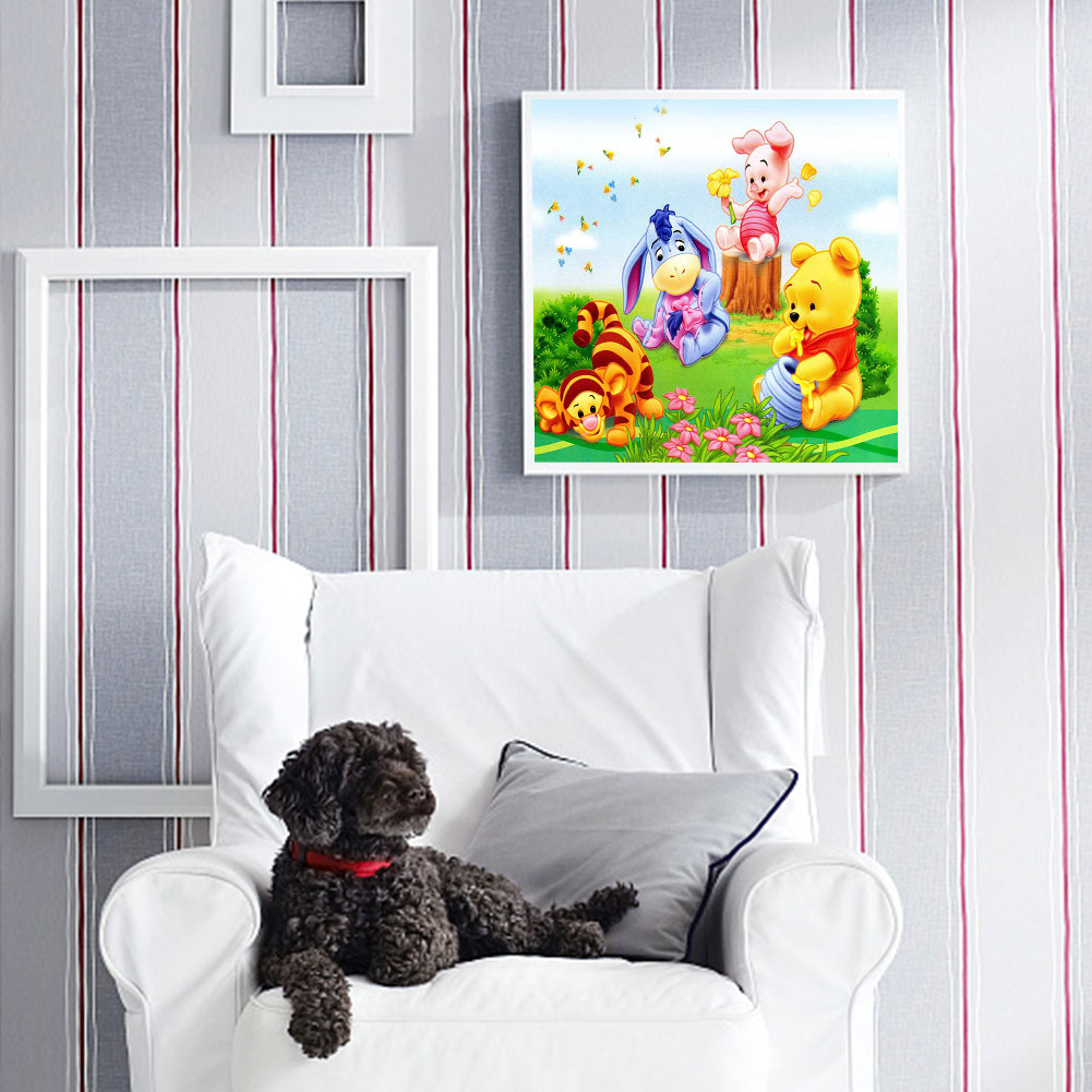 Winnie The Pooh And Tigger - Full Round Drill Diamond Painting 40*40CM