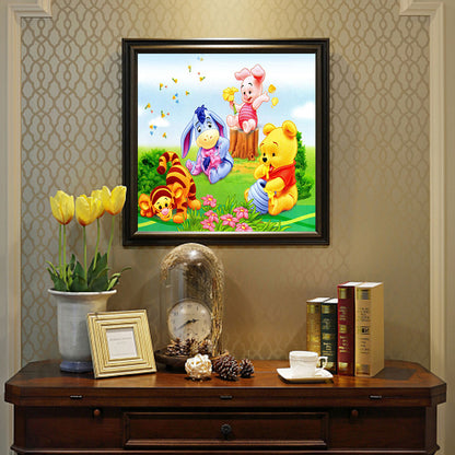 Winnie The Pooh And Tigger - Full Round Drill Diamond Painting 40*40CM