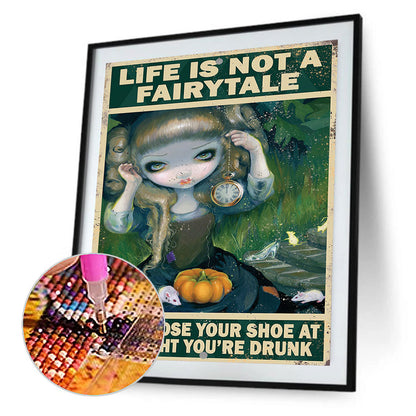 Big Eyes Doll Alphabet Poster Painting - Full Round Drill Diamond Painting 50*60CM