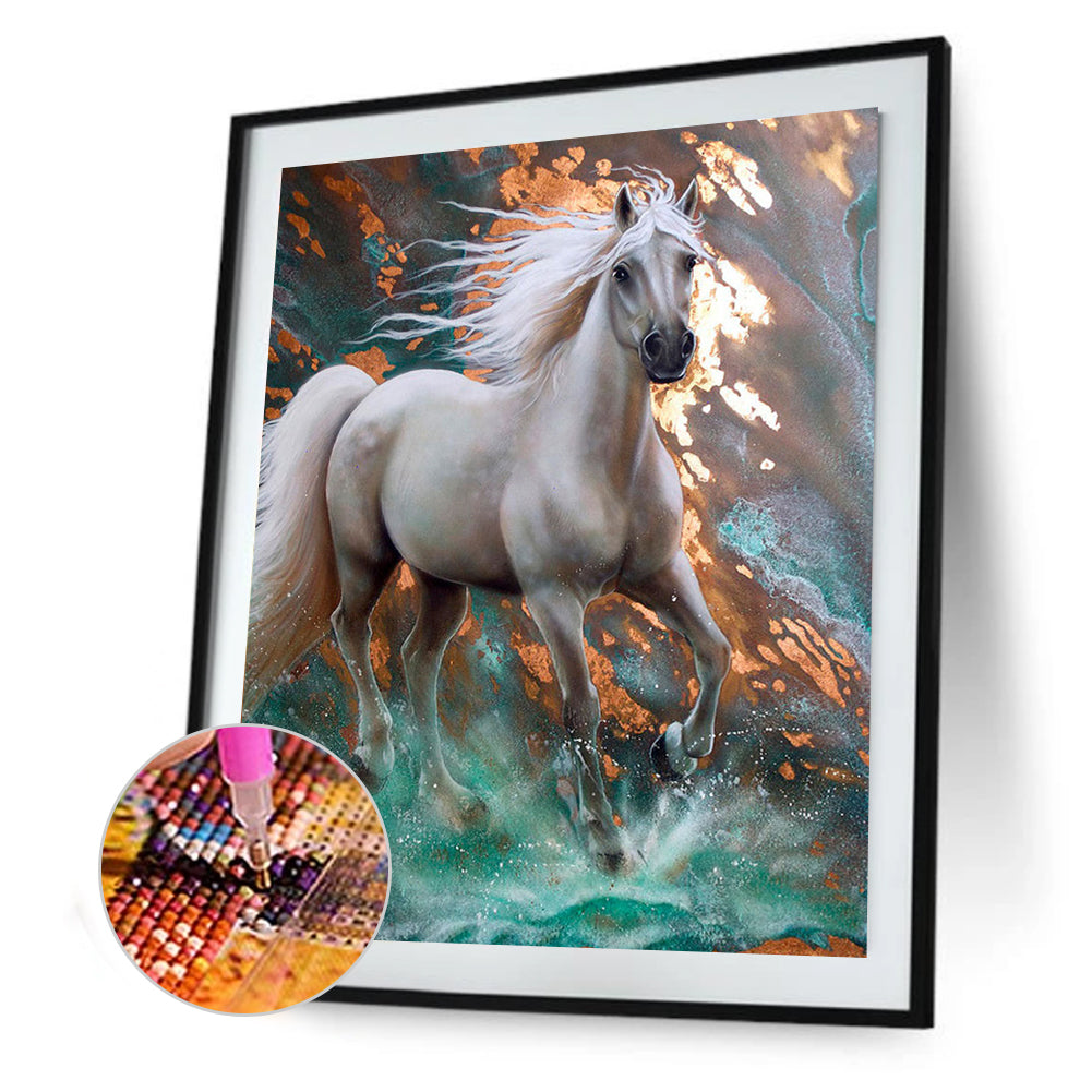 White Horse - Full Square Drill Diamond Painting 30*40CM