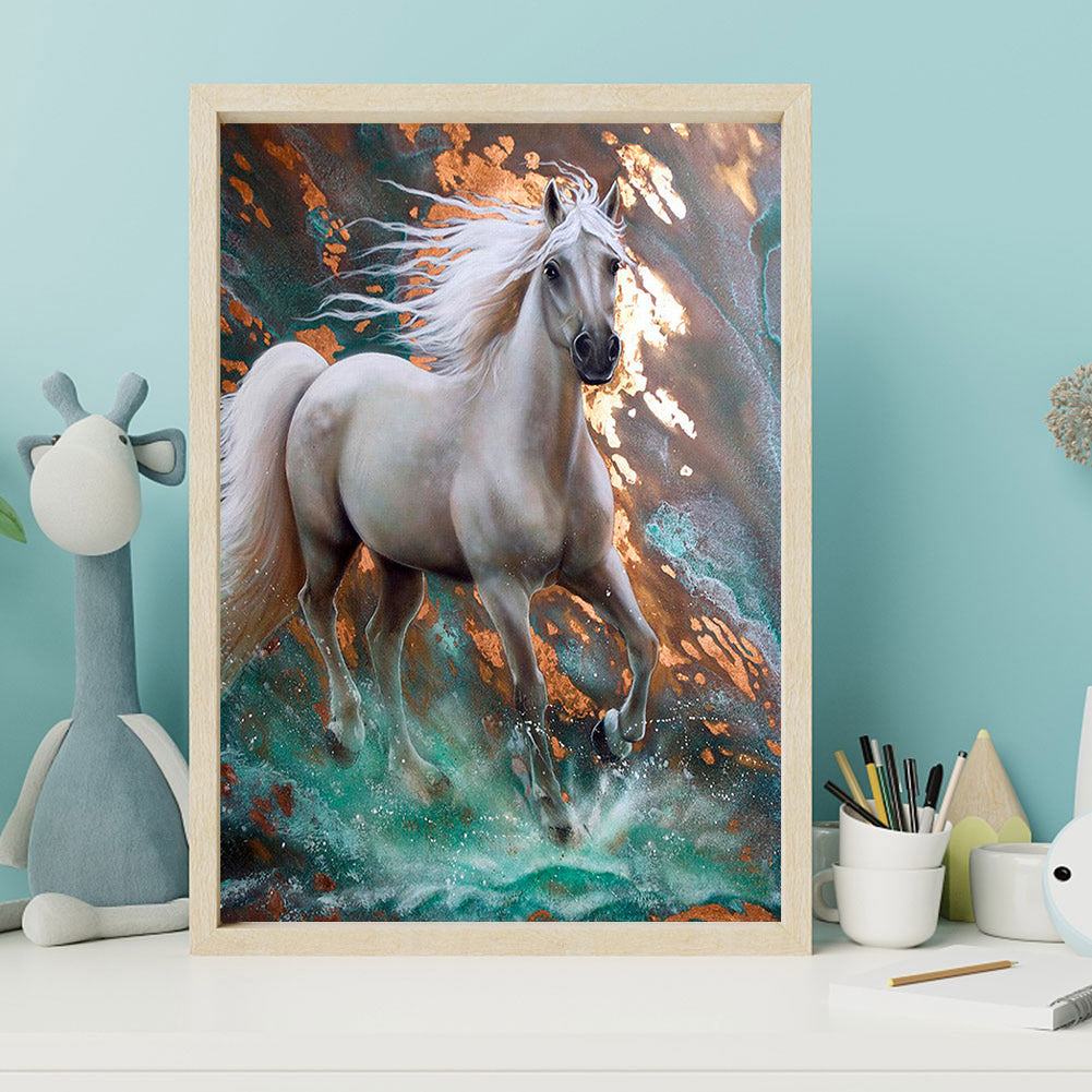 White Horse - Full Square Drill Diamond Painting 30*40CM