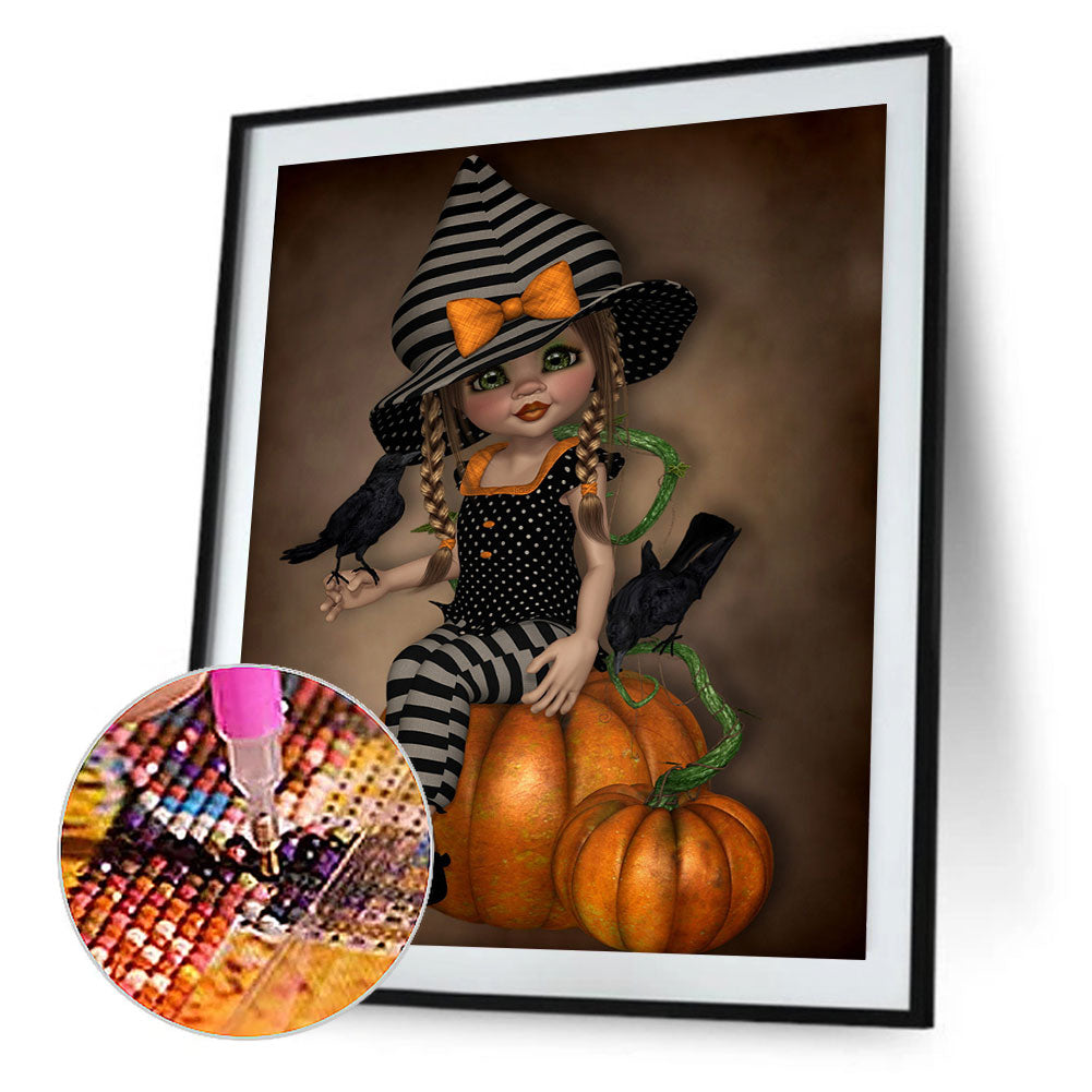 Halloween Cartoon Doll - Full Round Drill Diamond Painting 30*40CM