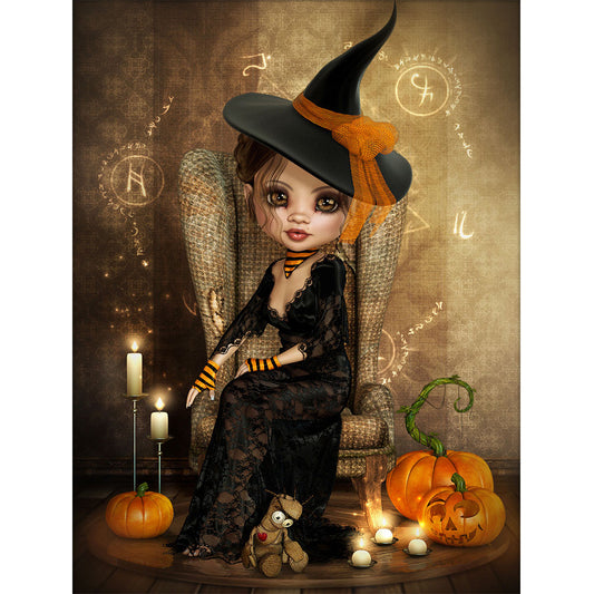 Halloween Cartoon Doll - Full Round Drill Diamond Painting 30*40CM