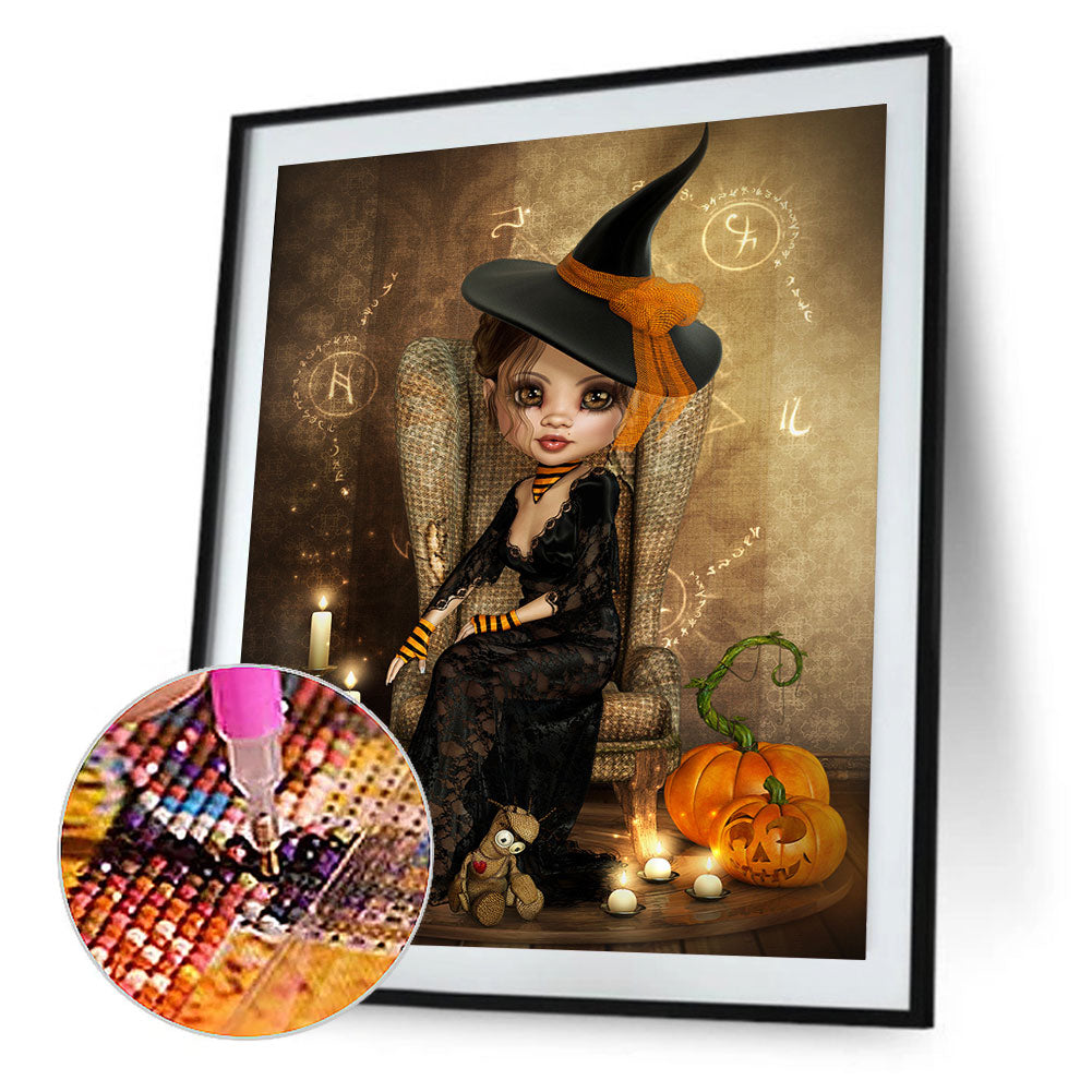 Halloween Cartoon Doll - Full Round Drill Diamond Painting 30*40CM