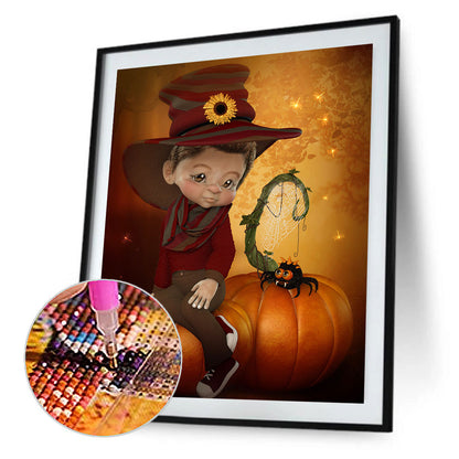 Halloween Cartoon Doll - Full Round Drill Diamond Painting 30*40CM