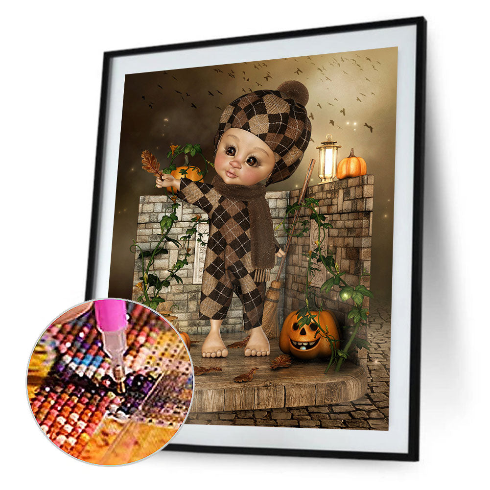 Halloween Cartoon Doll - Full Round Drill Diamond Painting 30*40CM