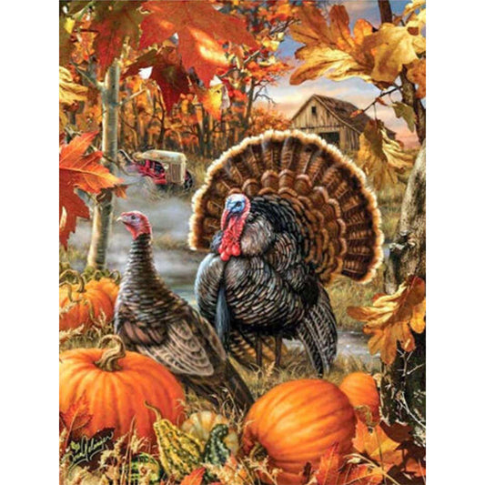 Pumpkin Turkey - Full Square Drill Diamond Painting 30*40CM