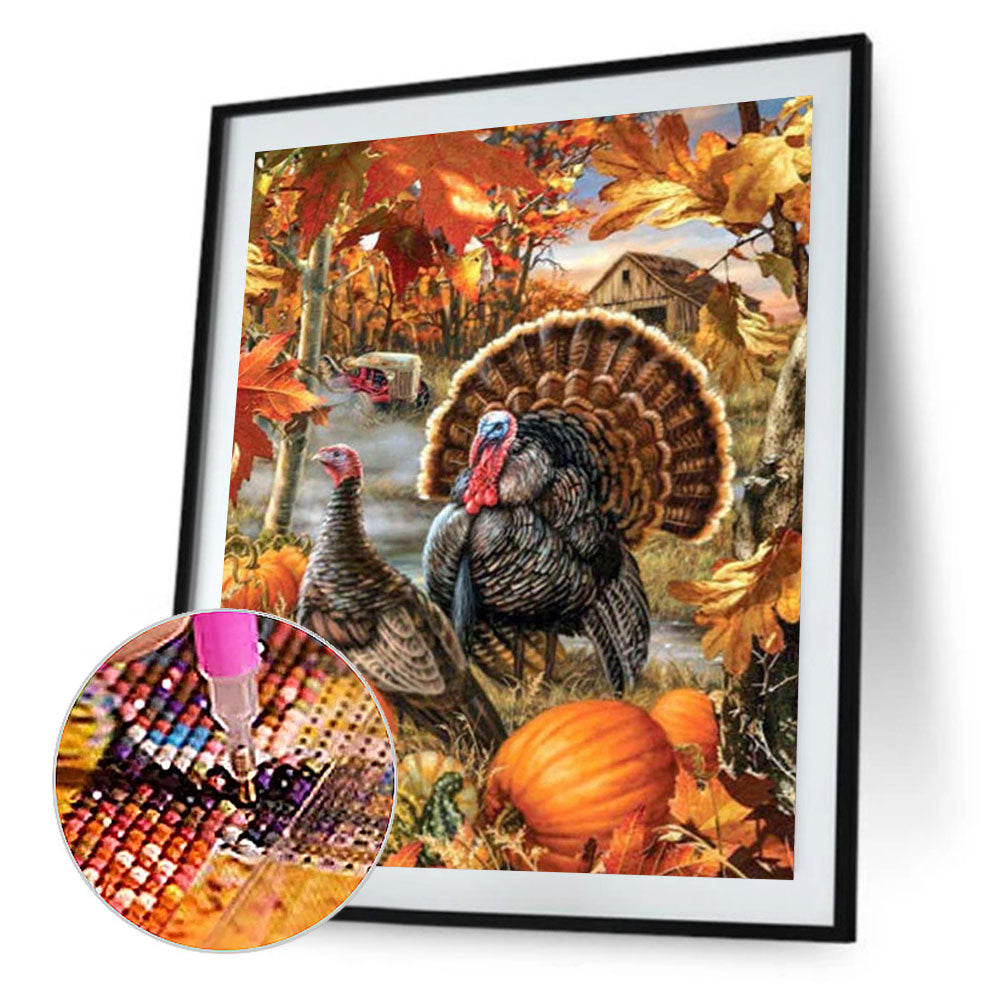 Pumpkin Turkey - Full Square Drill Diamond Painting 30*40CM