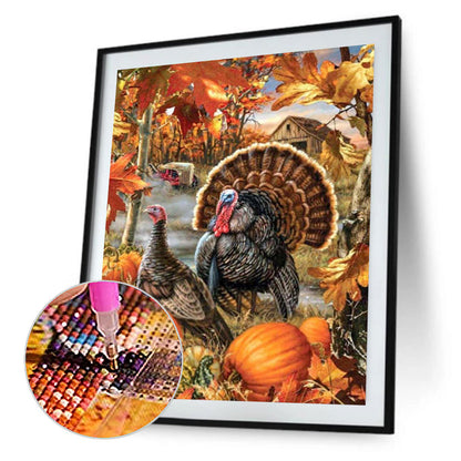 Pumpkin Turkey - Full Square Drill Diamond Painting 30*40CM