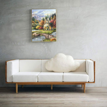 Autumn Forest Church - Full Round Drill Diamond Painting 30*40CM