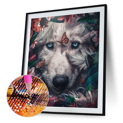 Butterfly Dog - Full Round Drill Diamond Painting 30*40CM