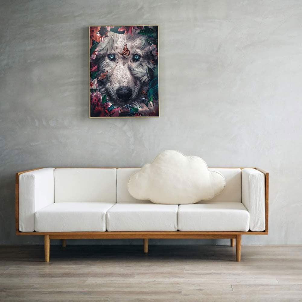 Butterfly Dog - Full Round Drill Diamond Painting 30*40CM