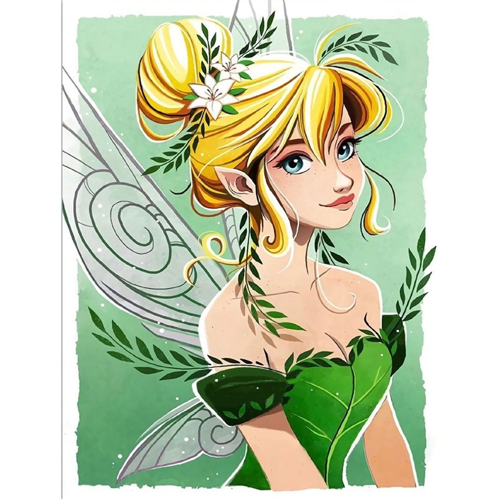 Disney Princess Tinker Bell - Full Round Drill Diamond Painting 30*40CM