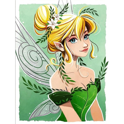 Disney Princess Tinker Bell - Full Round Drill Diamond Painting 30*40CM