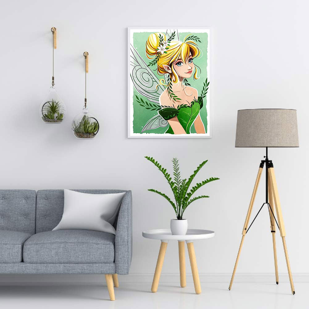 Disney Princess Tinker Bell - Full Round Drill Diamond Painting 30*40CM