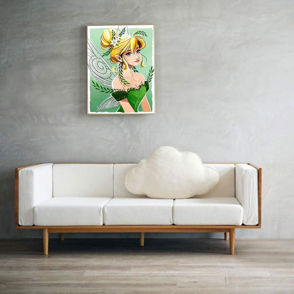 Disney Princess Tinker Bell - Full Round Drill Diamond Painting 30*40CM