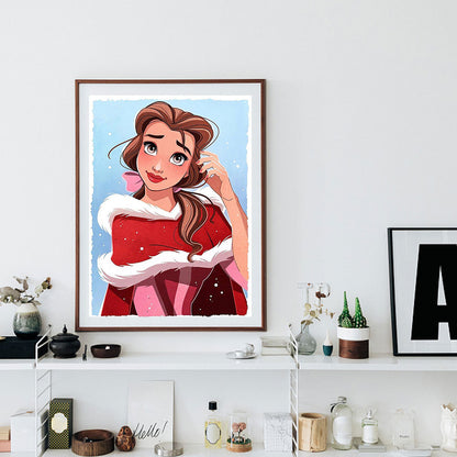 Disney Princess Belle Princess - Full Round Drill Diamond Painting 30*40CM