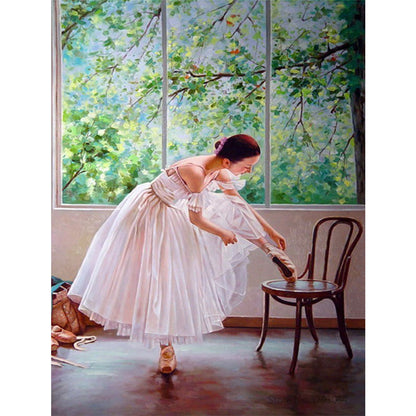 Ballerina - Full Round Drill Diamond Painting 30*40CM