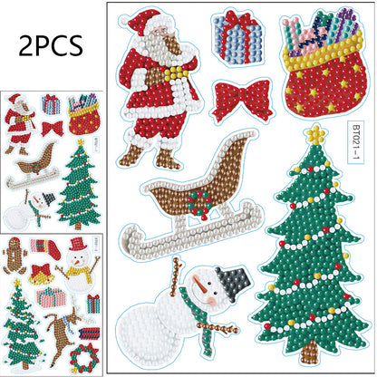 5D DIY Christmas Diamond Sticker Crafts Decor for Birthday Holiday Greeting Card