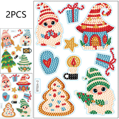 5D DIY Christmas Diamond Sticker Crafts Decor for Birthday Holiday Greeting Card