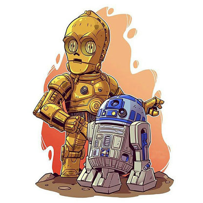 Star Wars Droids - Full Round Drill Diamond Painting 30*40CM