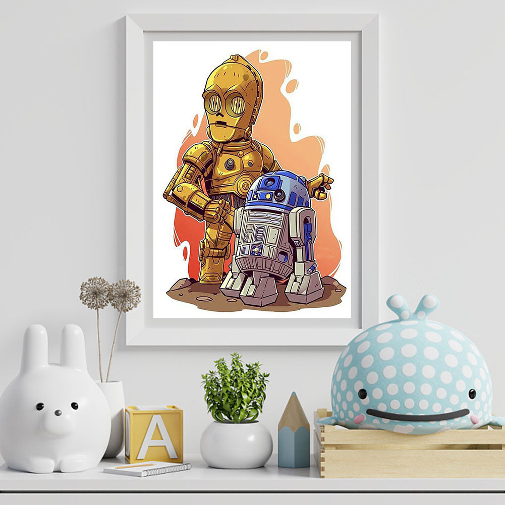 Star Wars Droids - Full Round Drill Diamond Painting 30*40CM