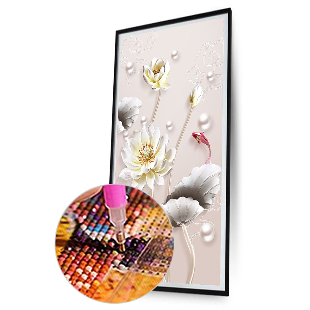 Texture Flower - Full Round Drill Diamond Painting 40*80CM