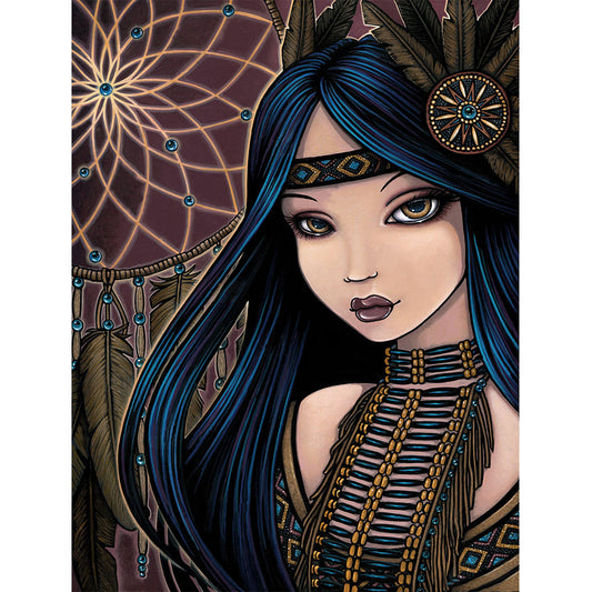 Dream Catcher Girl - Full Round Drill Diamond Painting 30*40CM