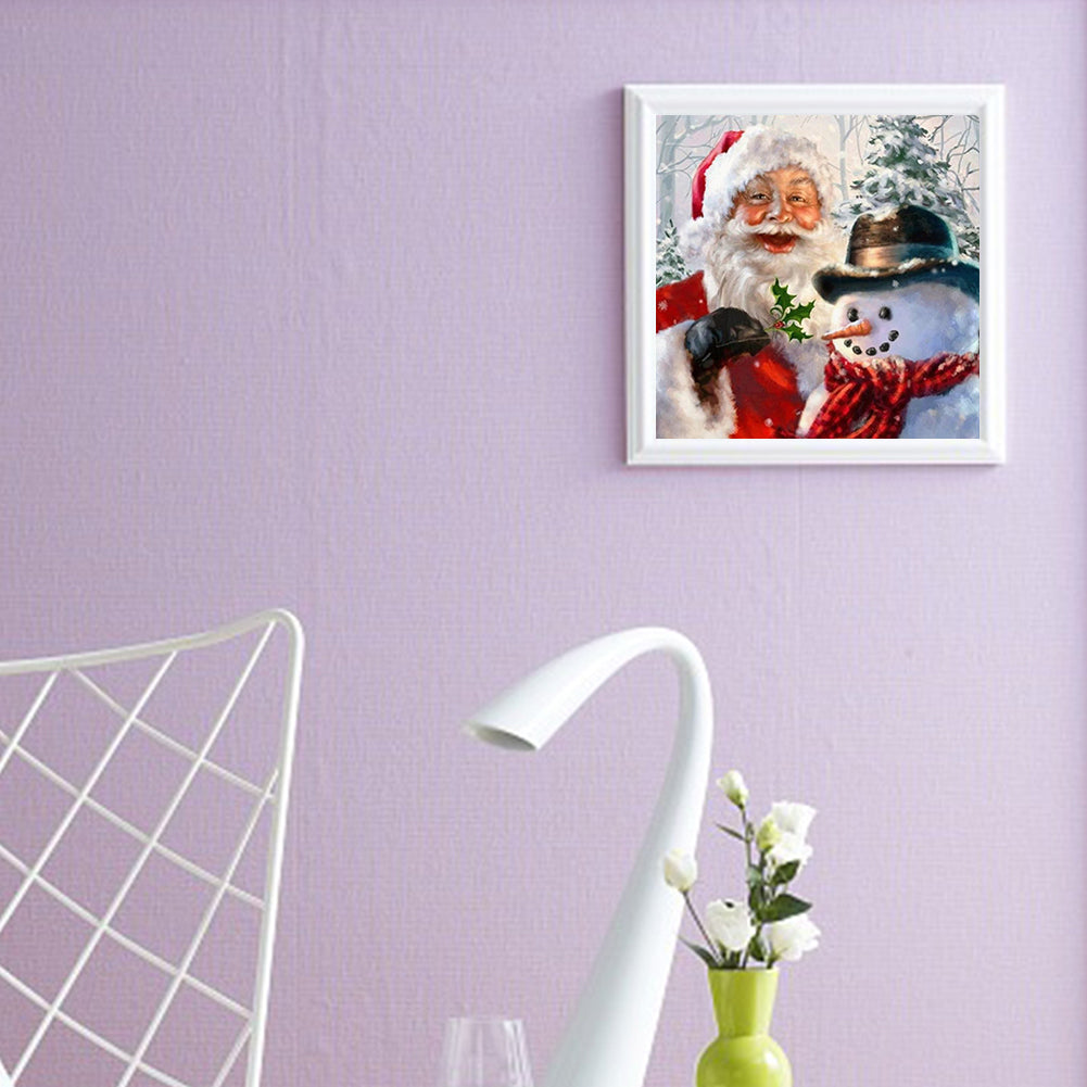 Santa And Snowman - Full Square Drill Diamond Painting 30*30CM