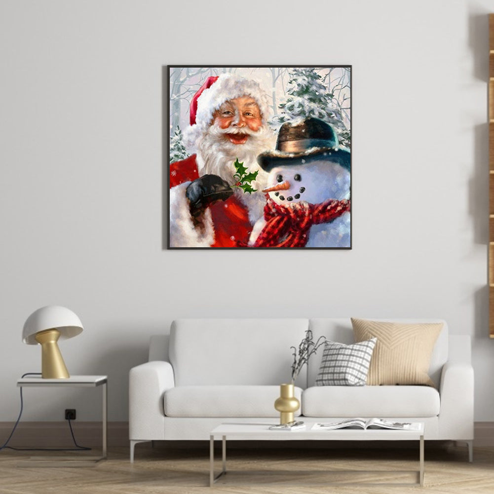 Santa And Snowman - Full Square Drill Diamond Painting 30*30CM