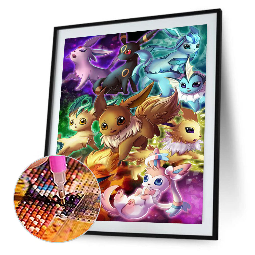 Pokemon - Ibrahimovic And Its Evolutionary Form - Full Round Drill Diamond Painting 30*40CM