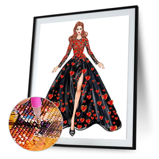 Fashion Lady - Special Shaped Drill Diamond Paiting 30*40CM