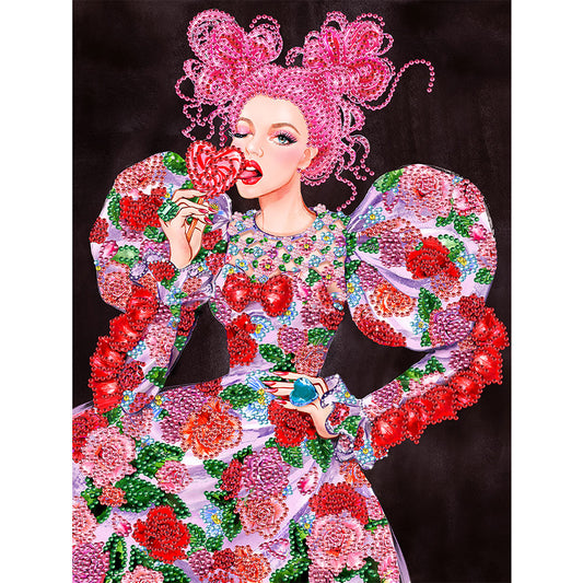 Fashion Lady - Special Shaped Drill Diamond Paiting 30*40CM