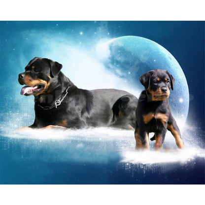 Rottweiler - Full Round Drill Diamond Painting 50*40CM