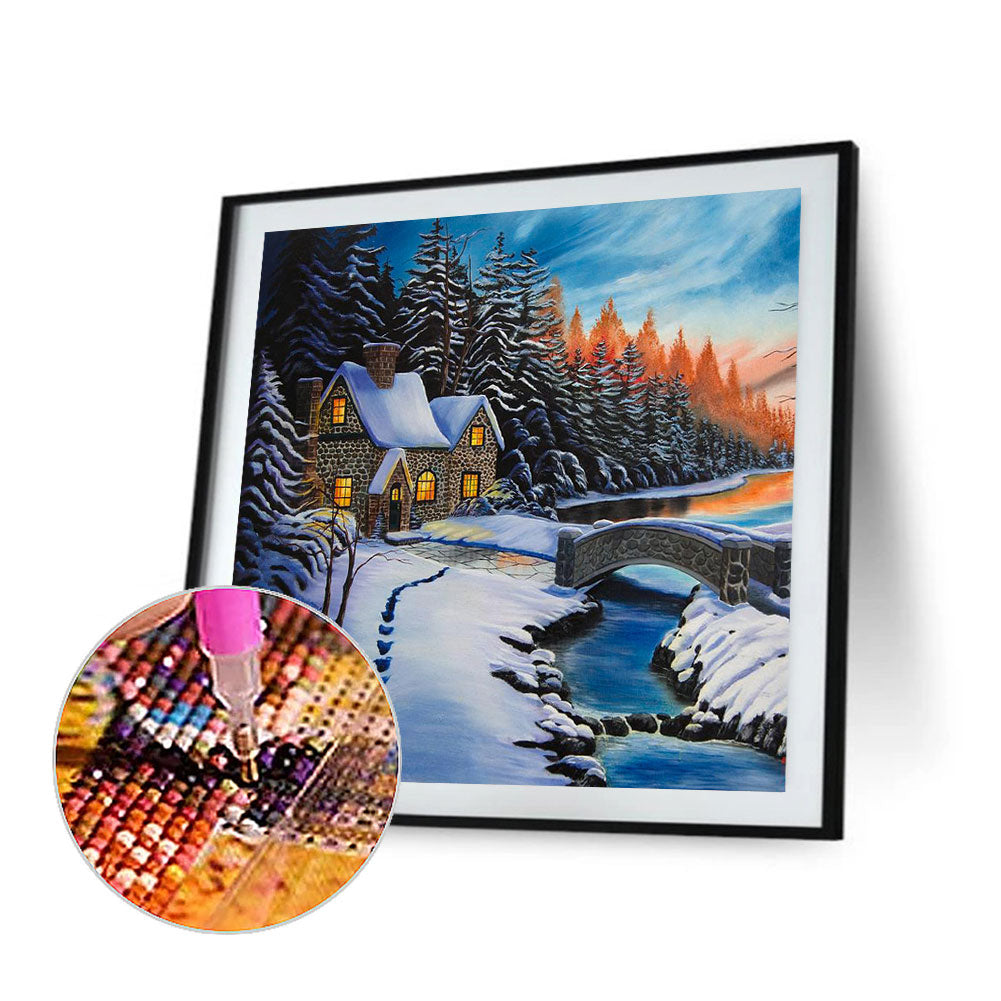 Thomas Painting Country House - Full Round Drill Diamond Painting 40*40CM
