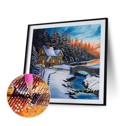 Thomas Painting Country House - Full Round Drill Diamond Painting 40*40CM