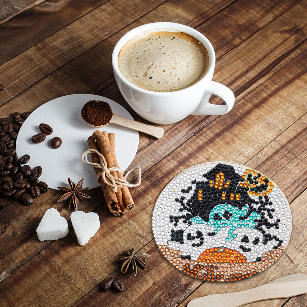 DIY Diamond Coaster Halloween Style Wooden Fashion Diamond Coaster