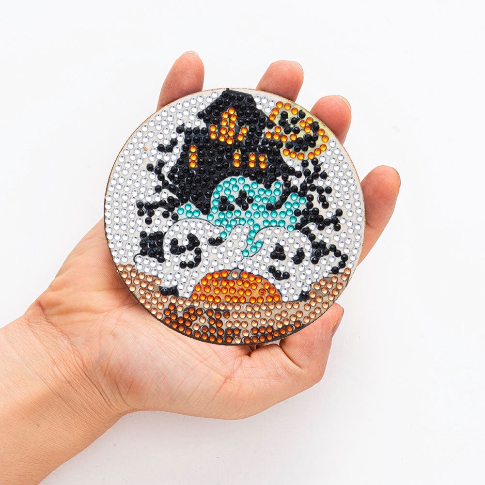 DIY Diamond Coaster Halloween Style Wooden Fashion Diamond Coaster